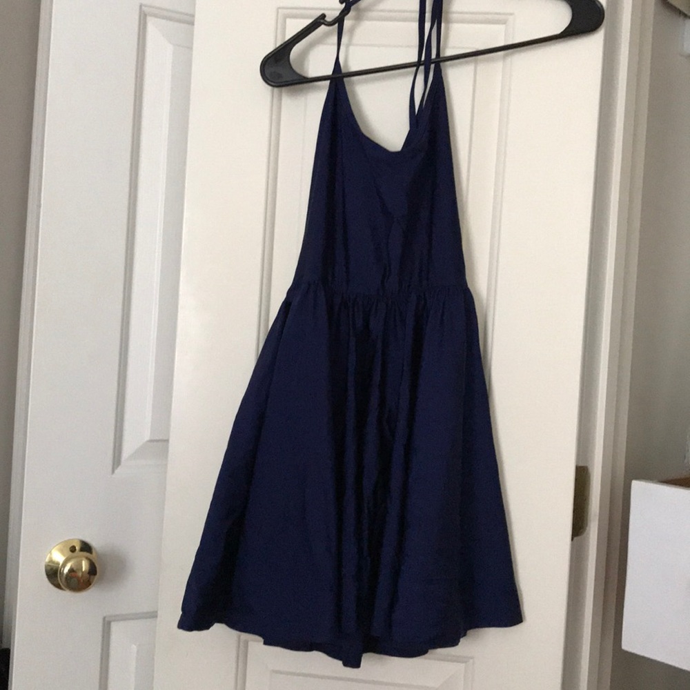 Blue halter dress